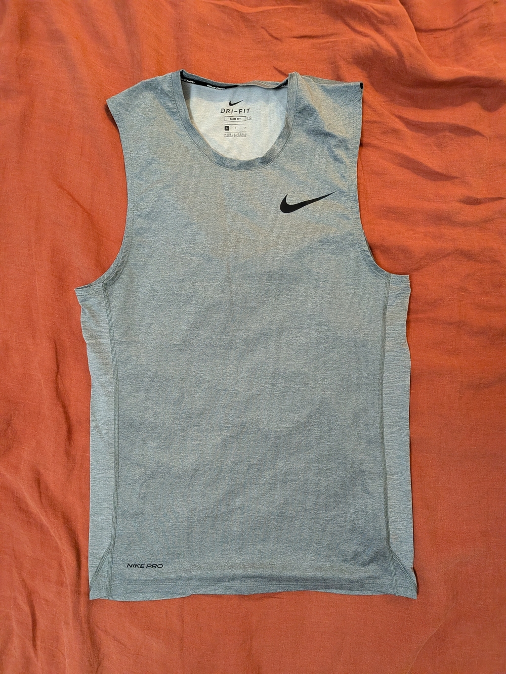 Nike Light Gray Dri-FIT Sleeveless Training Tank